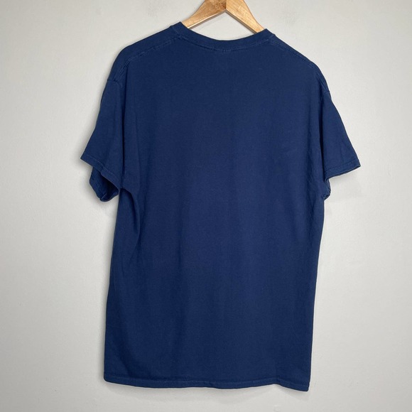 Gildan Federal Fitness Graphic Crewneck Short Sleeve Tee Blue White Navy L - Picture 2 of 6